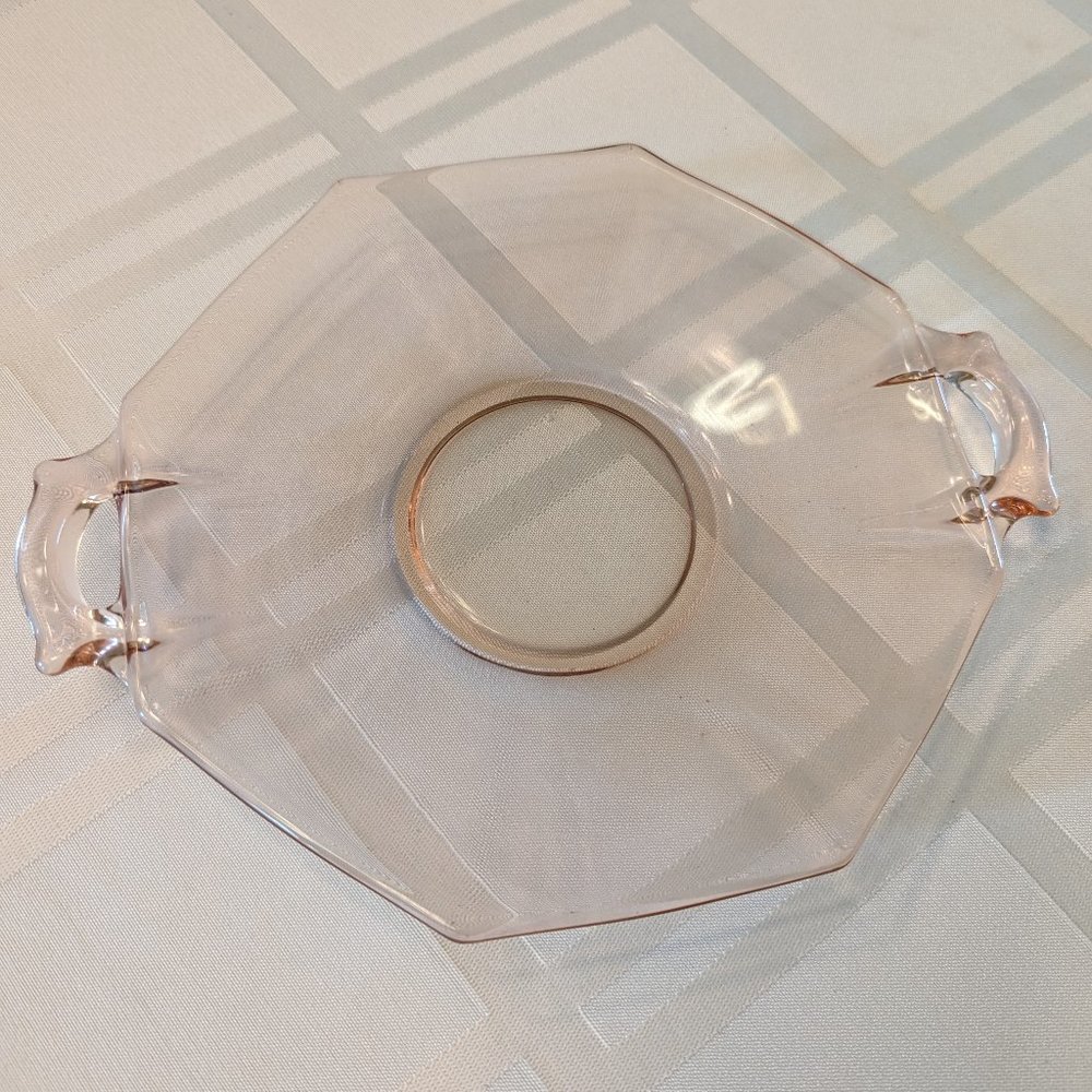 Heisey Pink Depression Glass Octagonal Plate